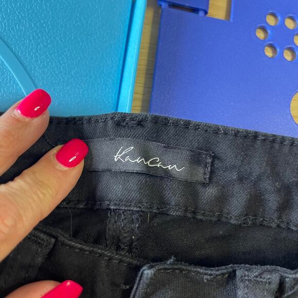 KanCan blue jeans black in color women's size 24 waist or size 0 skinny jeans - Picture 6 of 14